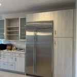 Modern Kitchen with textured cabinets