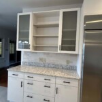 Snowbound white cabinets