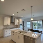 Modern textured cabinets with snowbound white